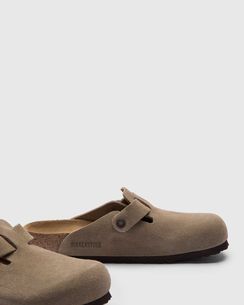 Boston Clog in Taupe Suede SFB