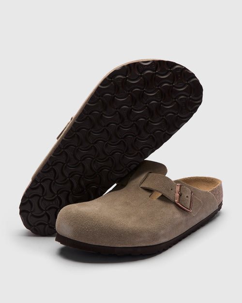 Boston Clog in Taupe Suede SFB