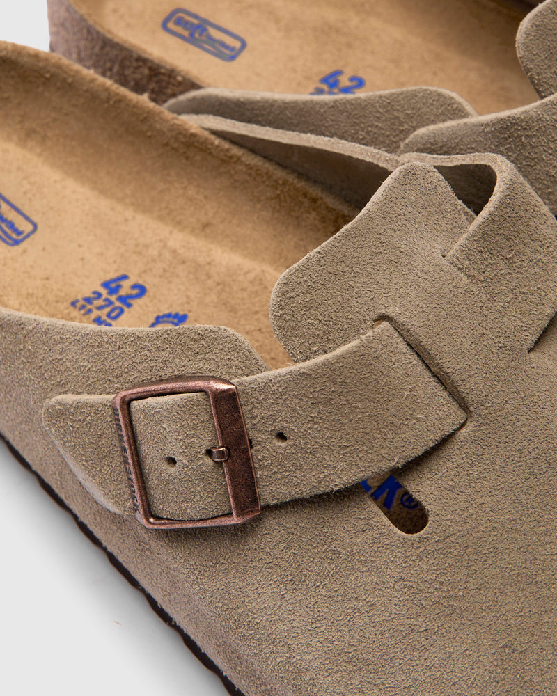 Boston Clog in Taupe Suede SFB
