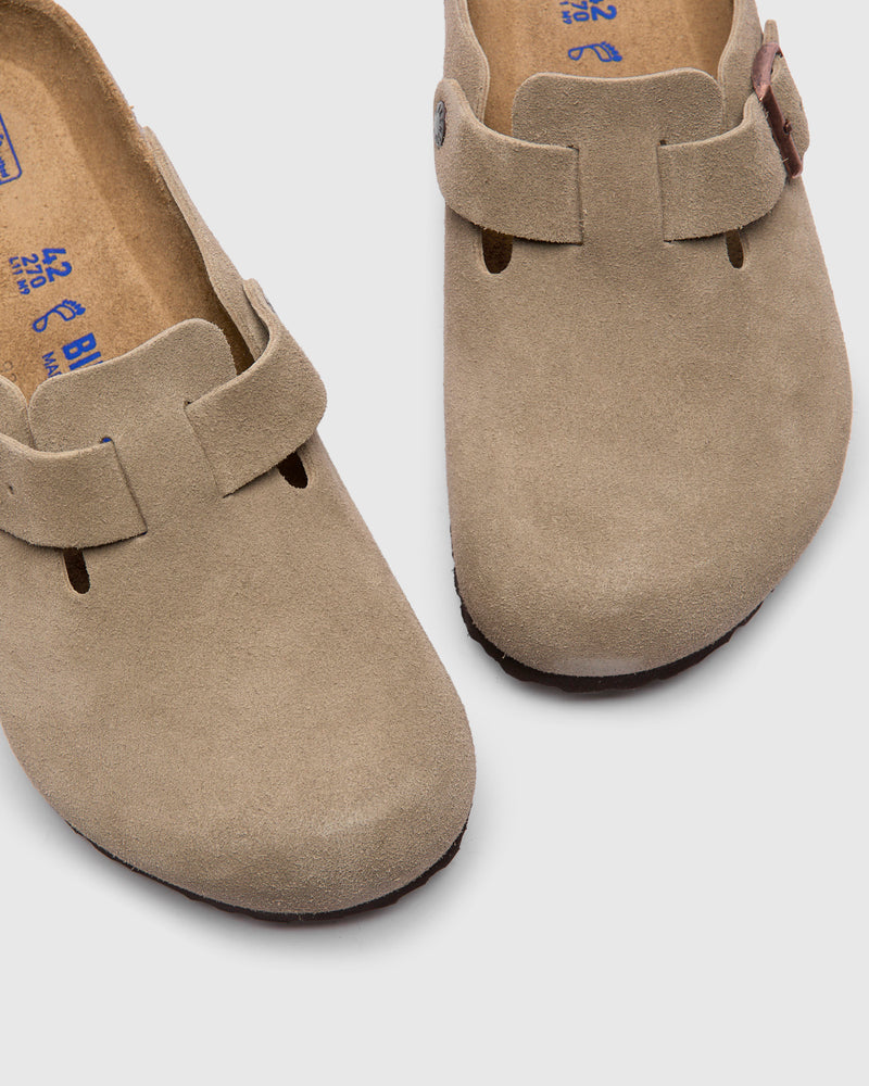 Boston Clog in Taupe Suede SFB
