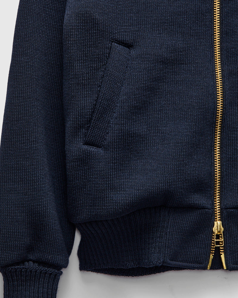 "Full Throttle" Moto Hoodie in Dark Navy