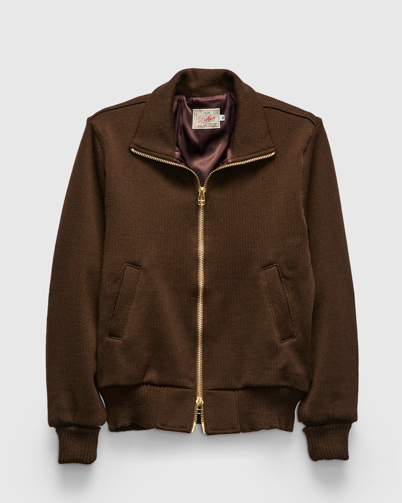 "Full Throttle" Moto Sweater in Brown