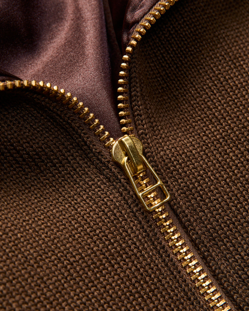 "Full Throttle" Moto Sweater in Brown