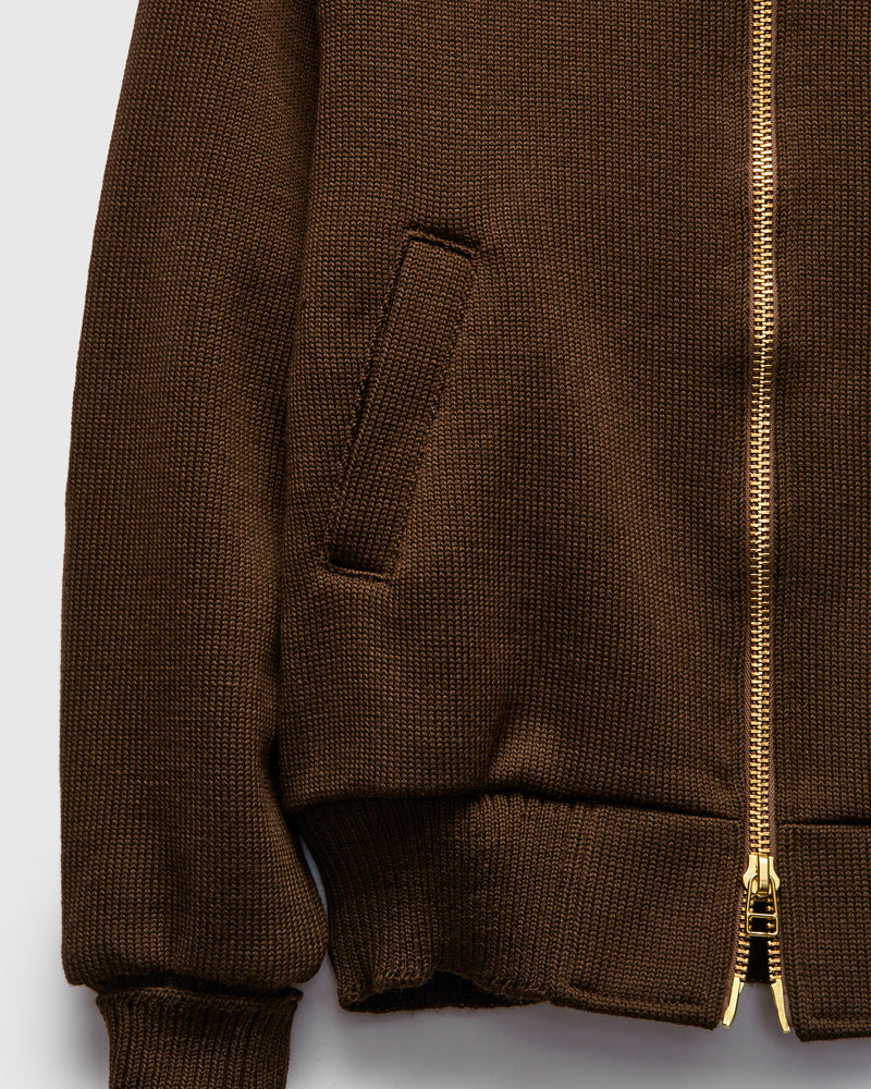 "Full Throttle" Moto Sweater in Brown
