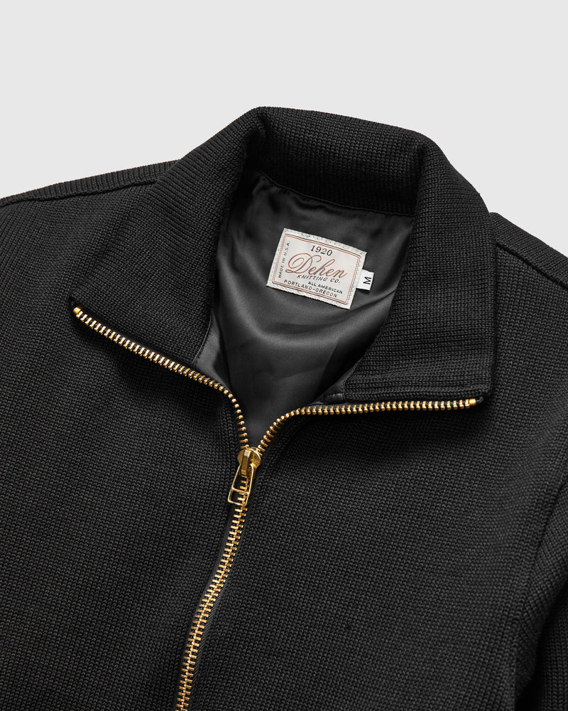 "Full Throttle" Moto Sweater in Black
