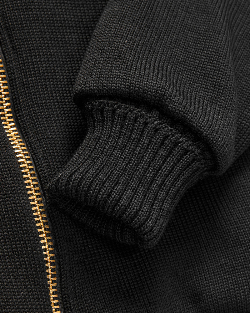 "Full Throttle" Moto Sweater in Black