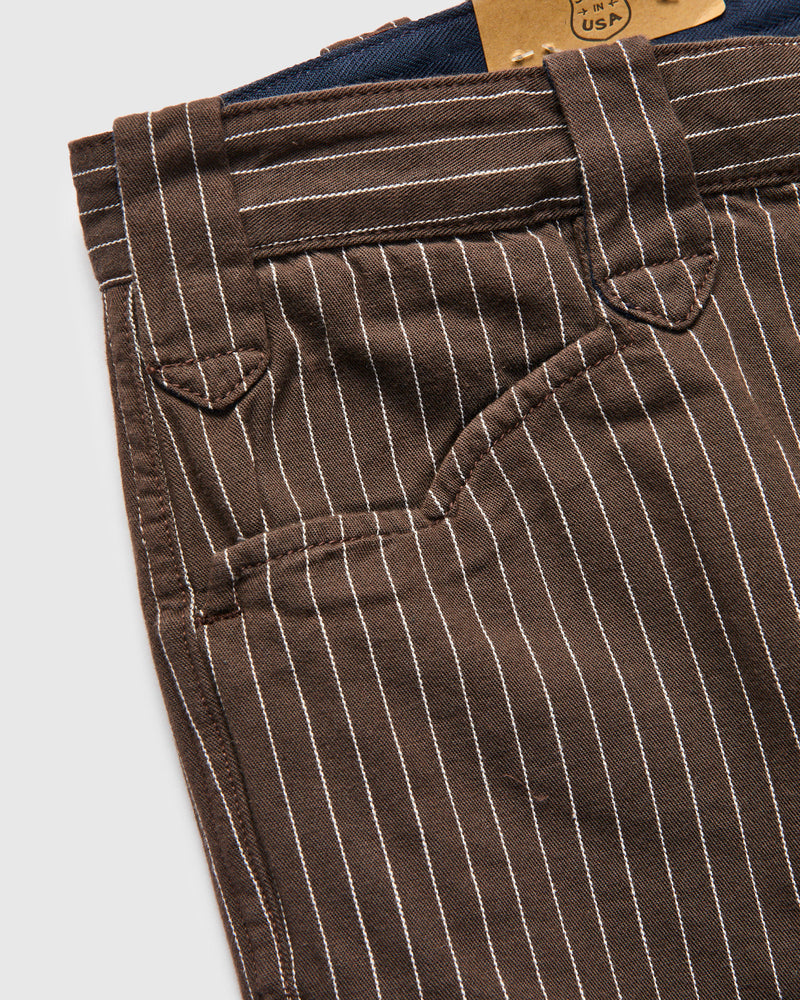 Duster Pant in Brown Stripe