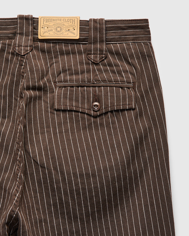 Duster Pant in Brown Stripe