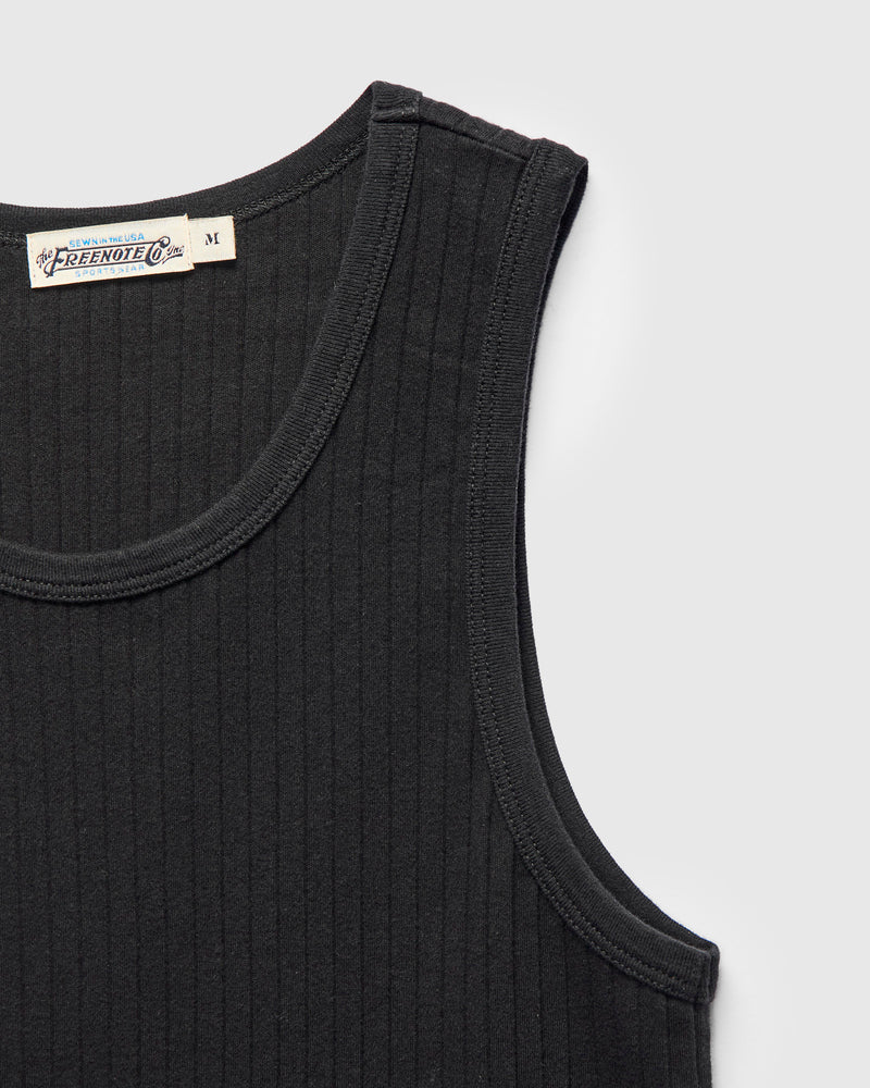 Two-Bit Ribbed Tank in Midnight