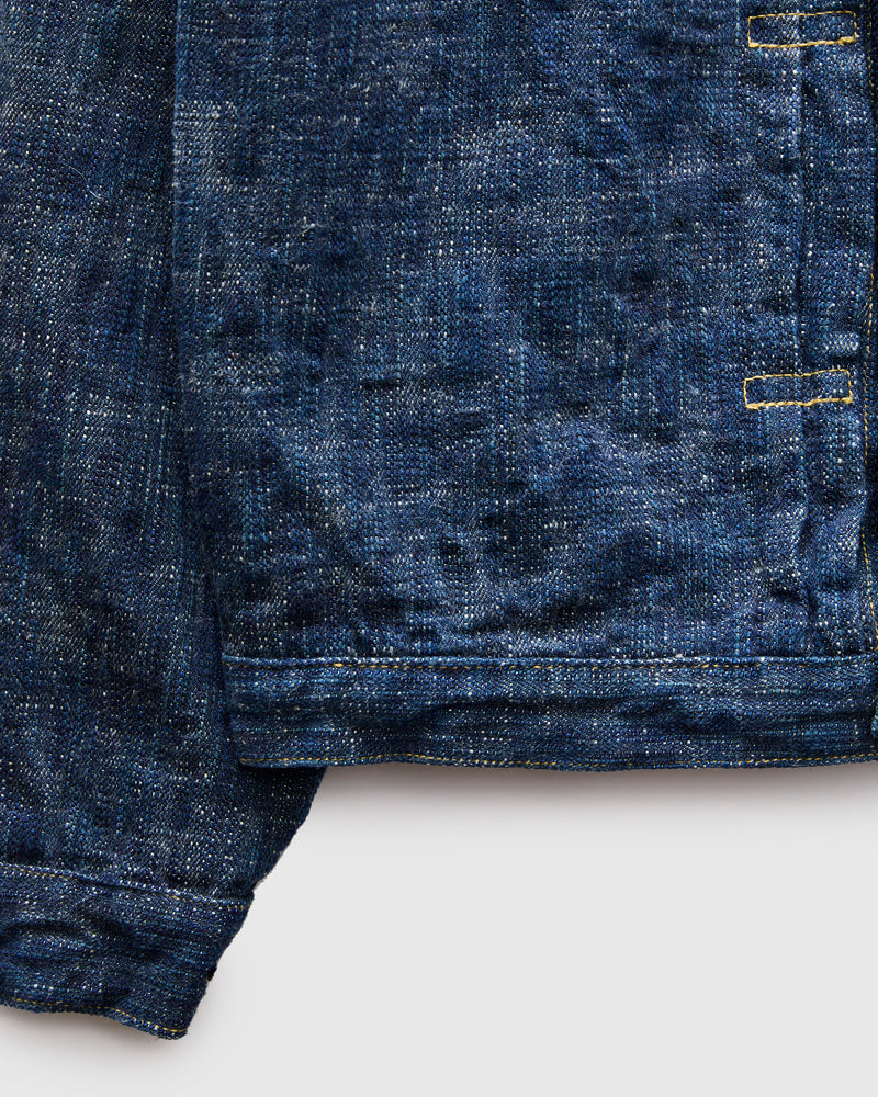 "Green Indigo Skein Dye" 15oz Kasezome WWII Type-1 Selvedge Denim Jacket