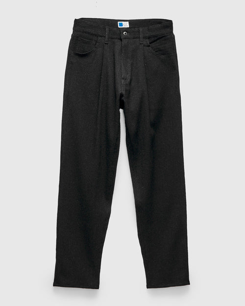 11oz Sashiko Wide Tapered 5P Pants in Black