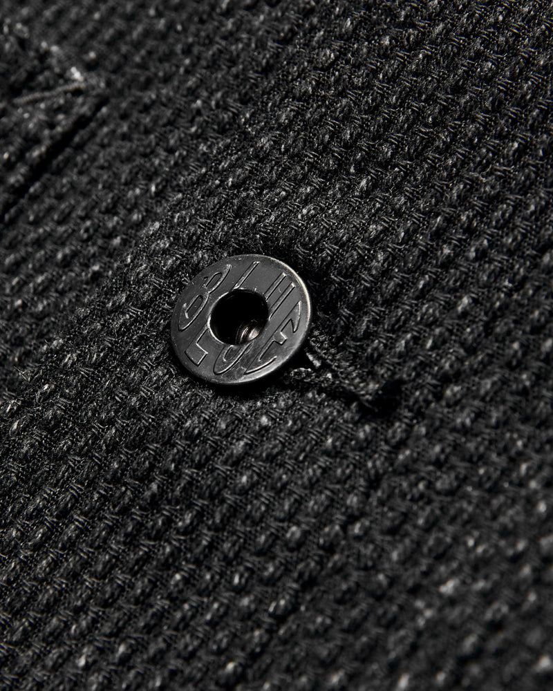 11oz Sashiko Coverall Jacket in Black