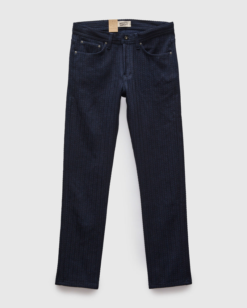 "Indigo Sugiaya" 12oz Herringbone Dobby Twill - Weird Guy Fit