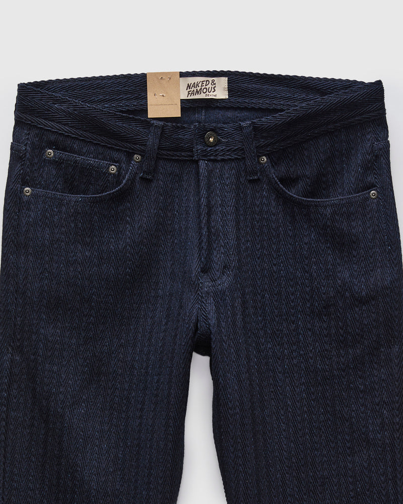 "Indigo Sugiaya" 12oz Herringbone Dobby Twill - Weird Guy Fit