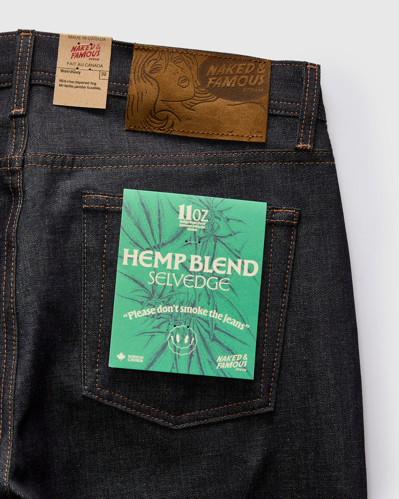 "Hemp Blend" 11oz Selvedge Denim - Weird Guy Fit