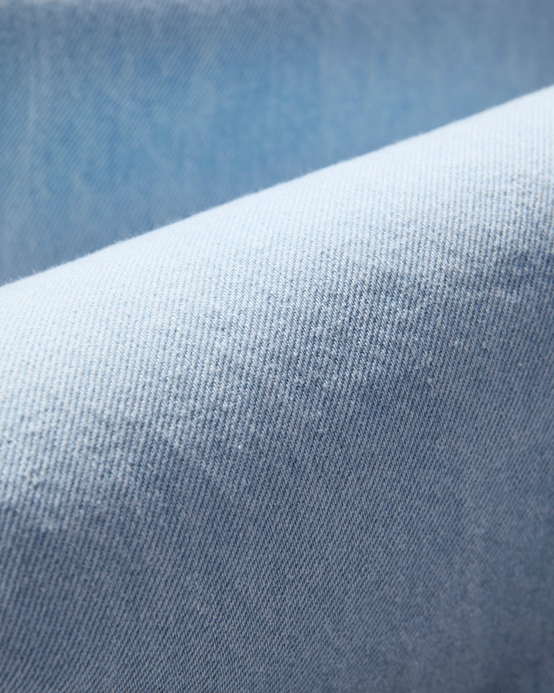 "Secret Agent" 14oz Bleach Blue Denim - Strong Guy Fit