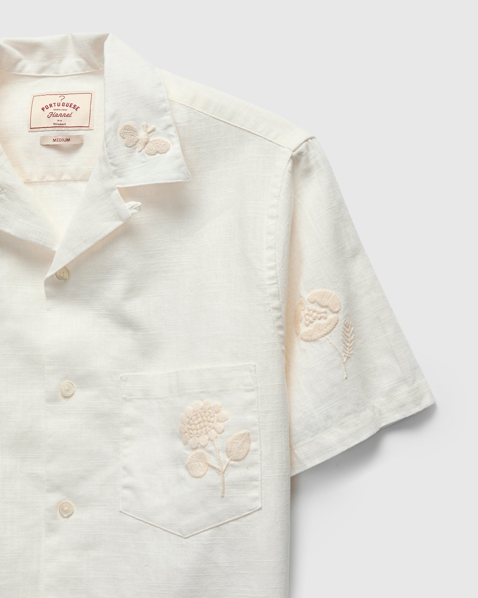 Embroidery Nature Ramie Shirt in Ecru – Blue Owl Workshop
