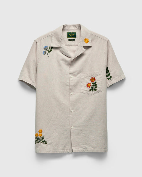 ui Embroidery Patchwork Shirts 【キナリ】 Spring Embroidery Shirt in Ecru – Blue Owl Workshop