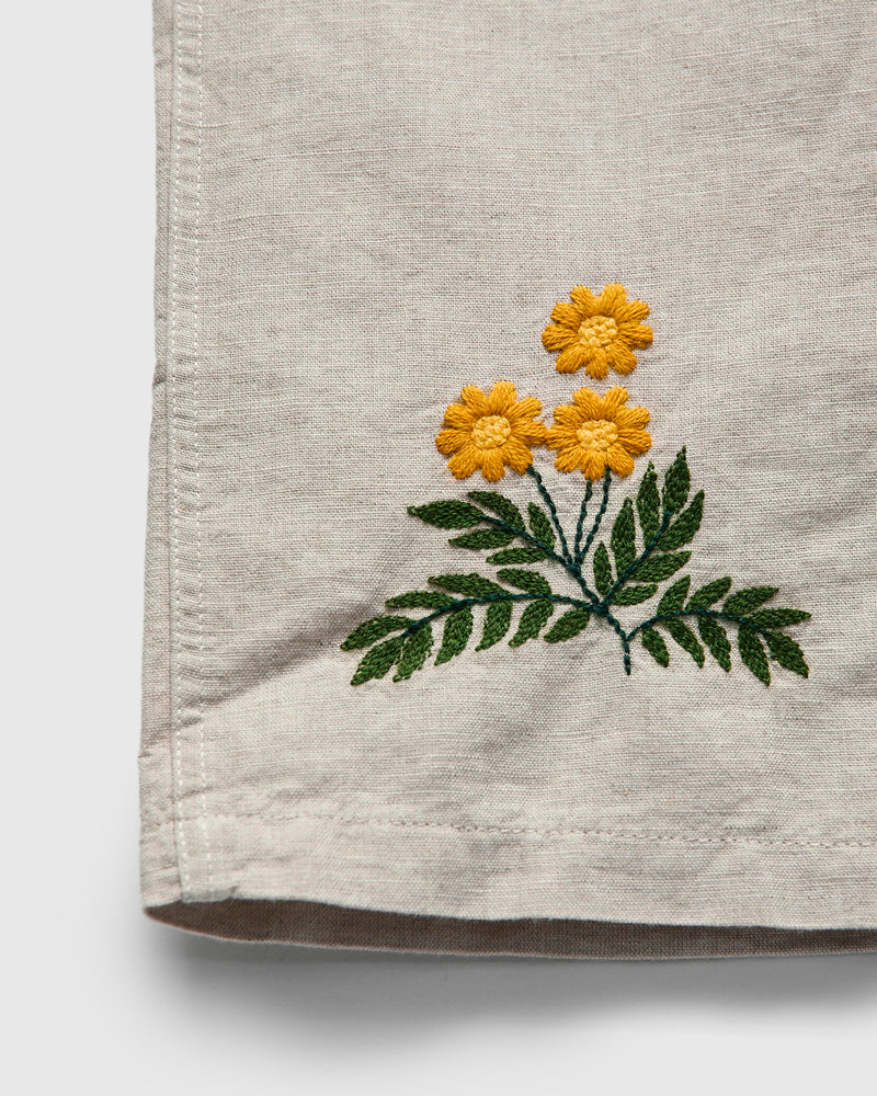 Spring Embroidery Shirt in Ecru