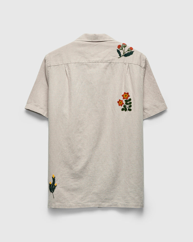 Spring Embroidery Shirt in Ecru