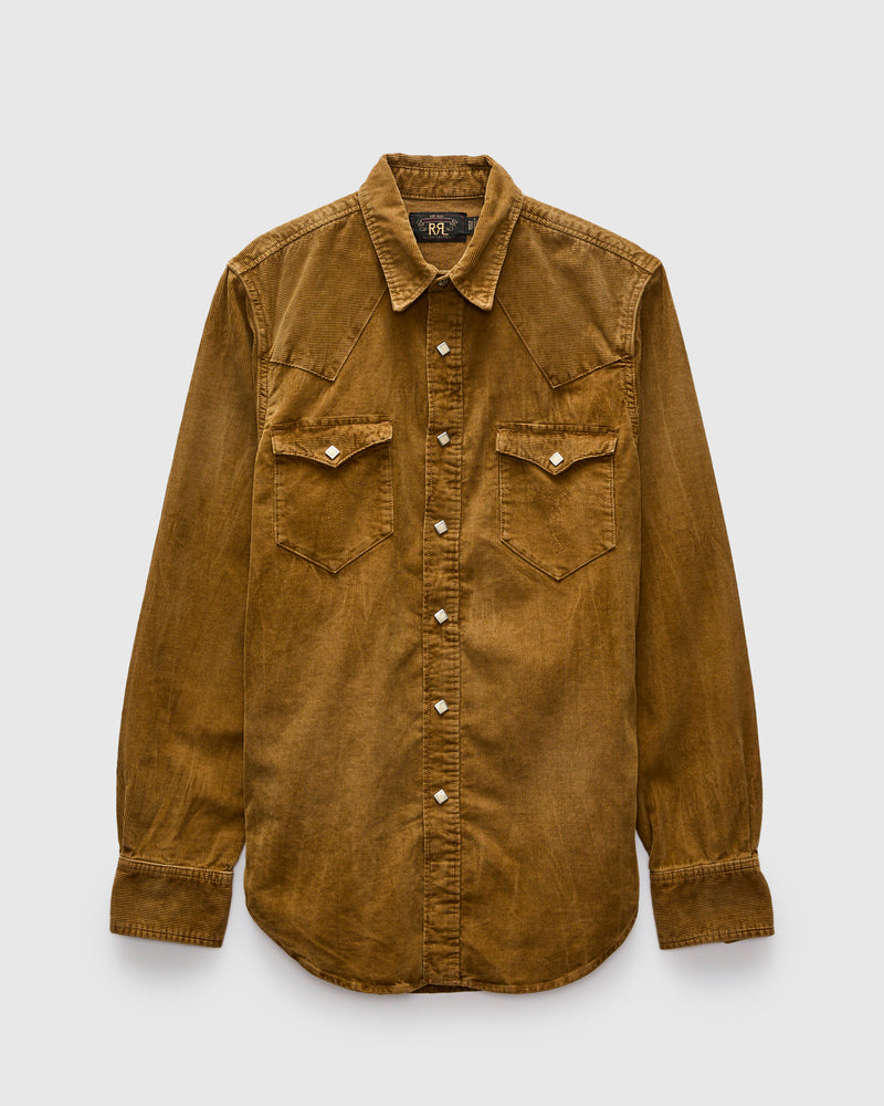 Buffalo Western Corduroy Workshirt in Faded Tan