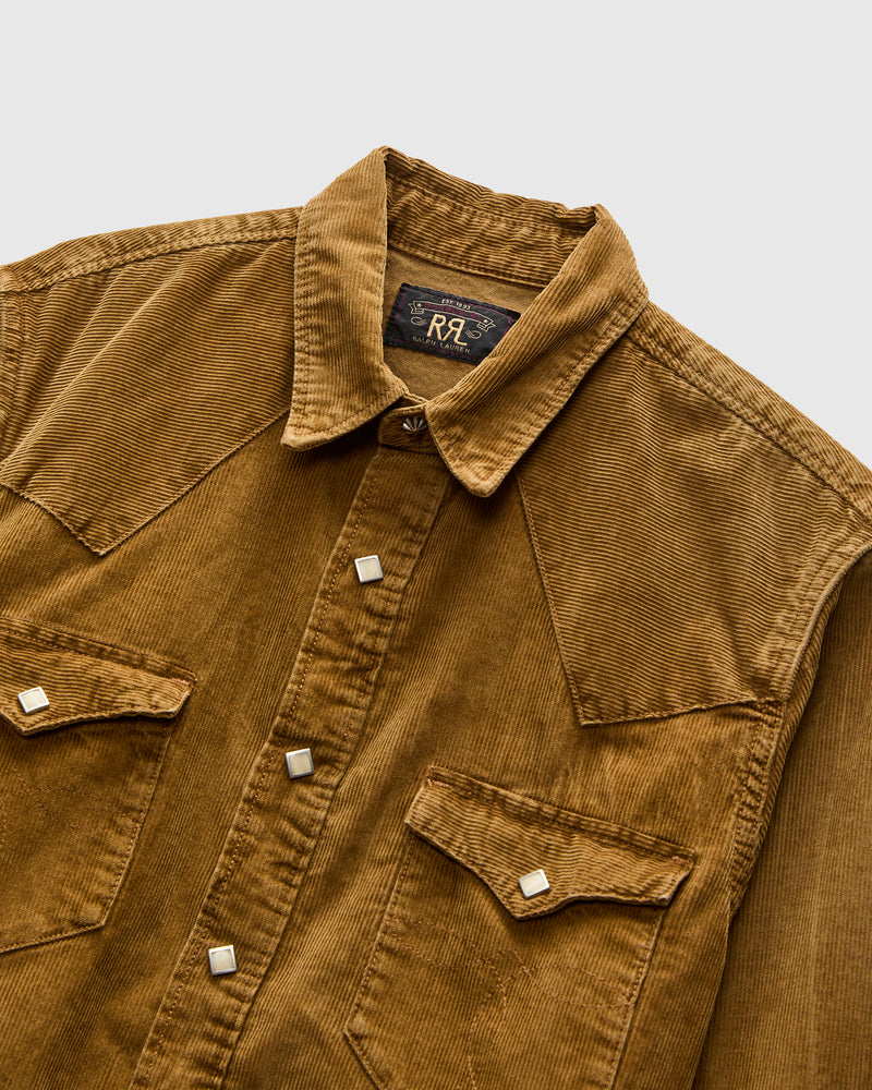 Buffalo Western Corduroy Workshirt in Faded Tan