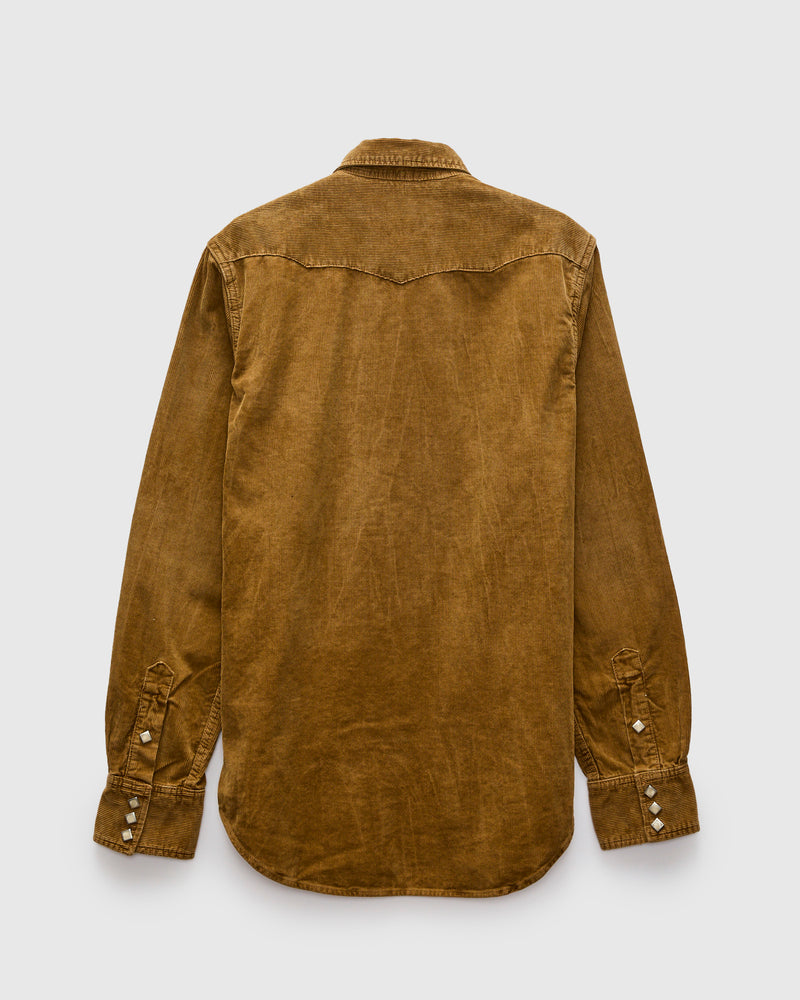 Buffalo Western Corduroy Workshirt in Faded Tan