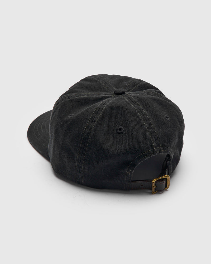 Double RL Logo Sportsman Cap in Black