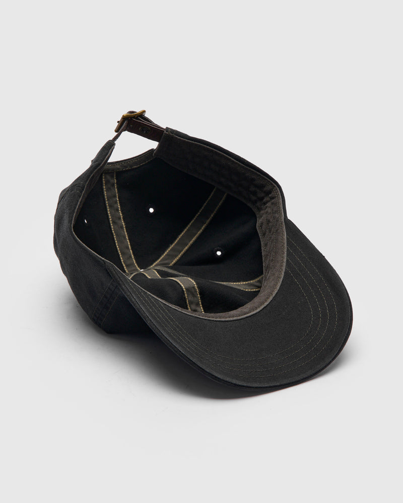 Double RL Logo Sportsman Cap in Black