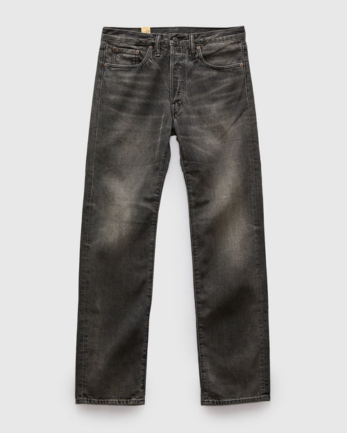Dusty Black 13oz Washed Denim - Straight Fit