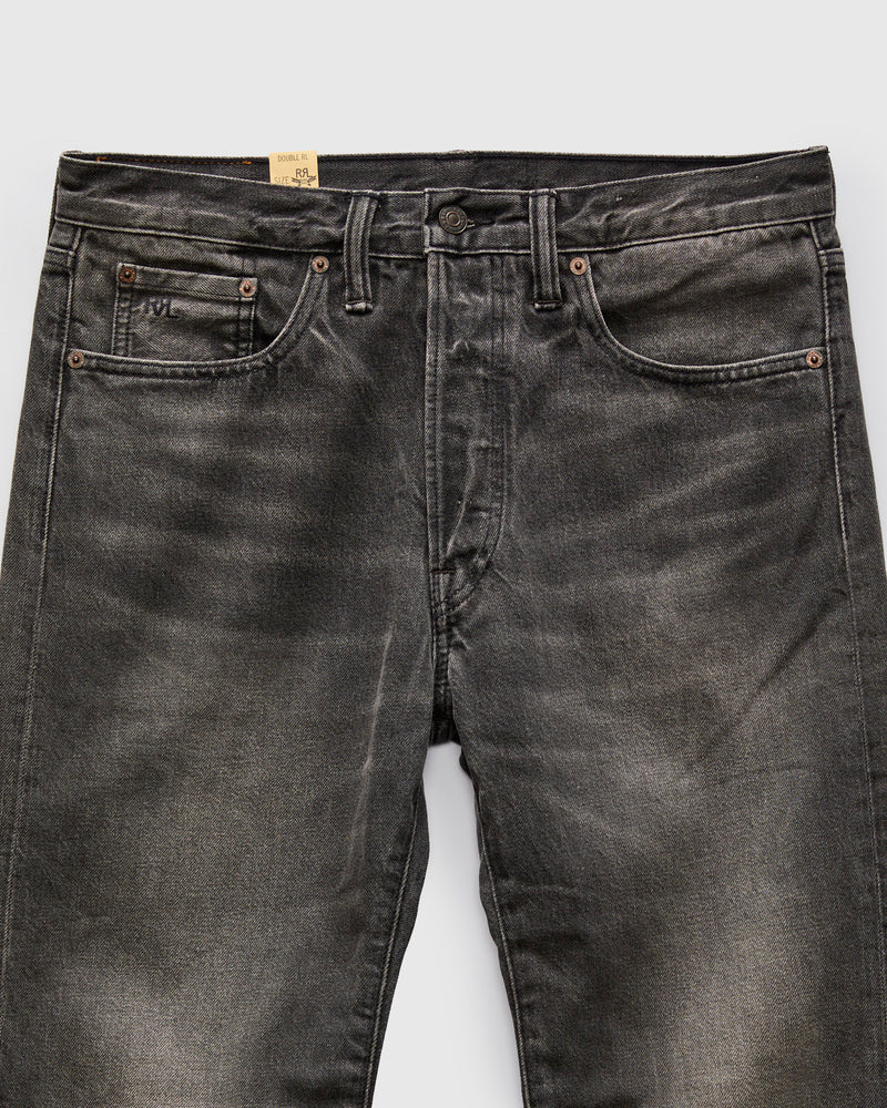 Dusty Black 13oz Washed Denim - Straight Fit