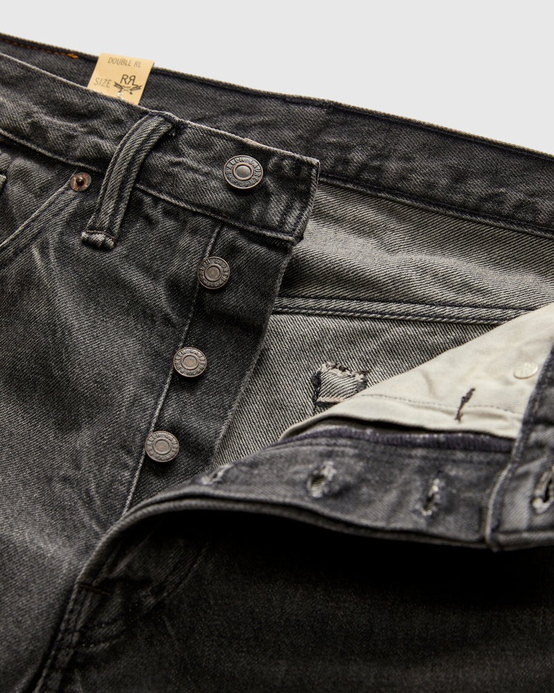 Dusty Black 13oz Washed Denim - Straight Fit