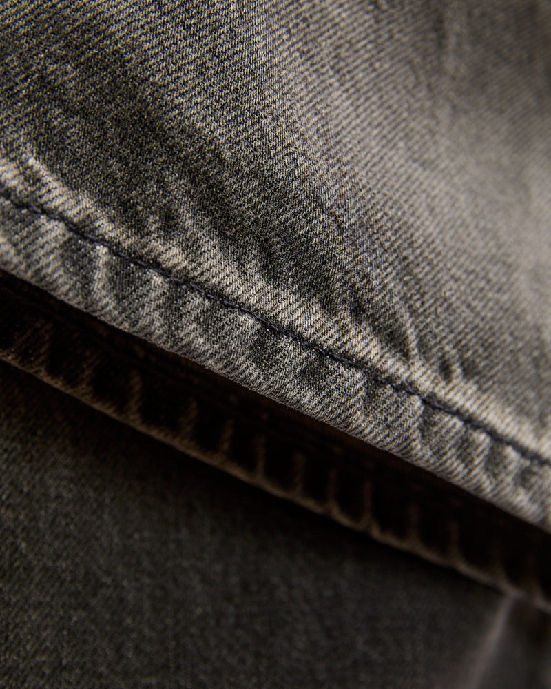 Dusty Black 13oz Washed Denim - Straight Fit