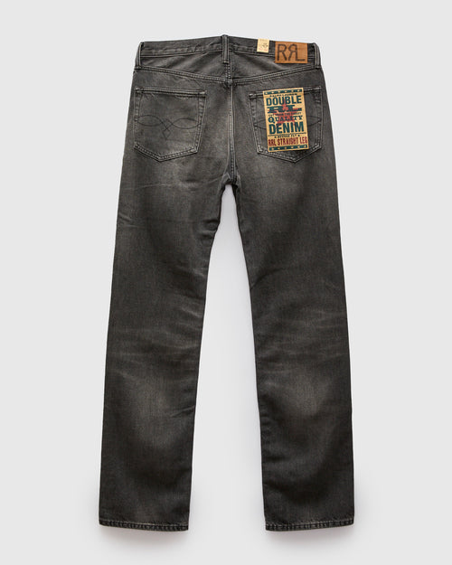 Dusty Black 13oz Washed Denim - Straight Fit