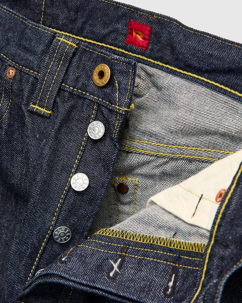 714 "WWII Model" 13.5oz Rinsed Selvedge Denim - High Straight Fit