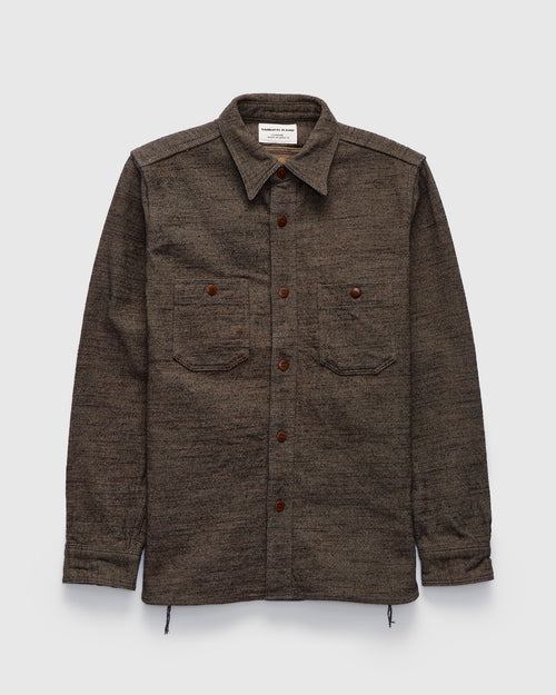 Elemental Flannel Workshirt in Brown Black