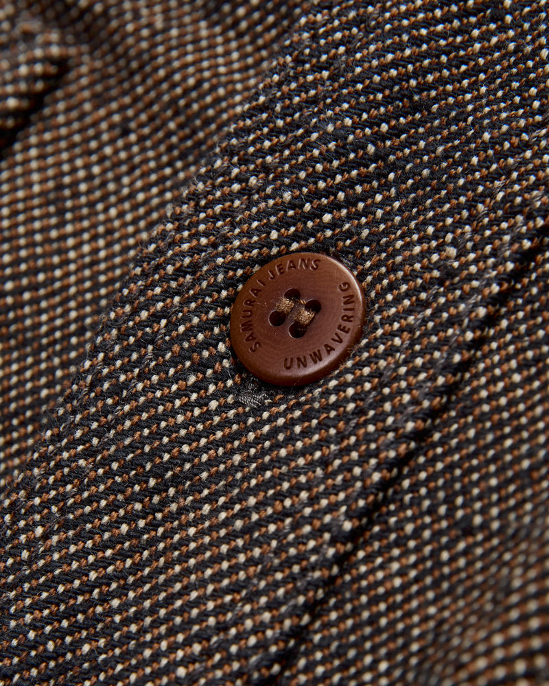 Elemental Flannel Workshirt in Brown Black