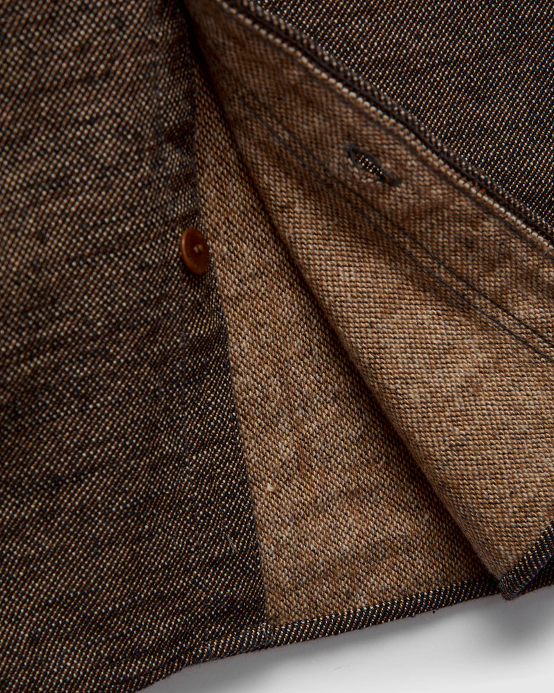 Elemental Flannel Workshirt in Brown Black