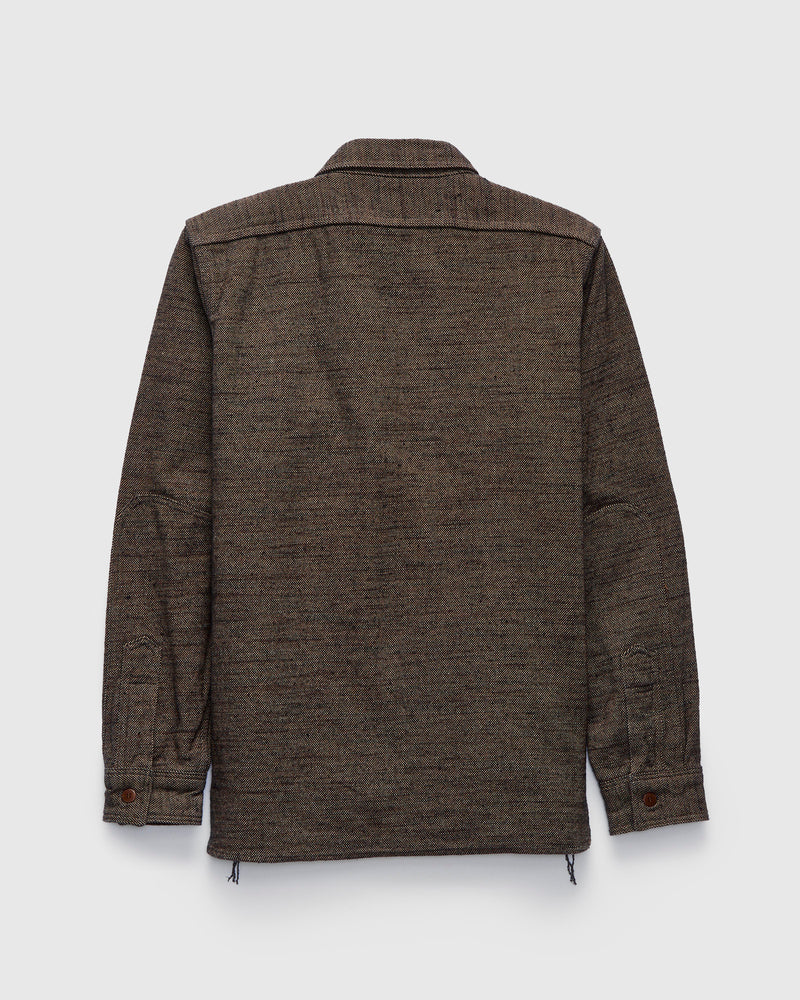 Elemental Flannel Workshirt in Brown Black