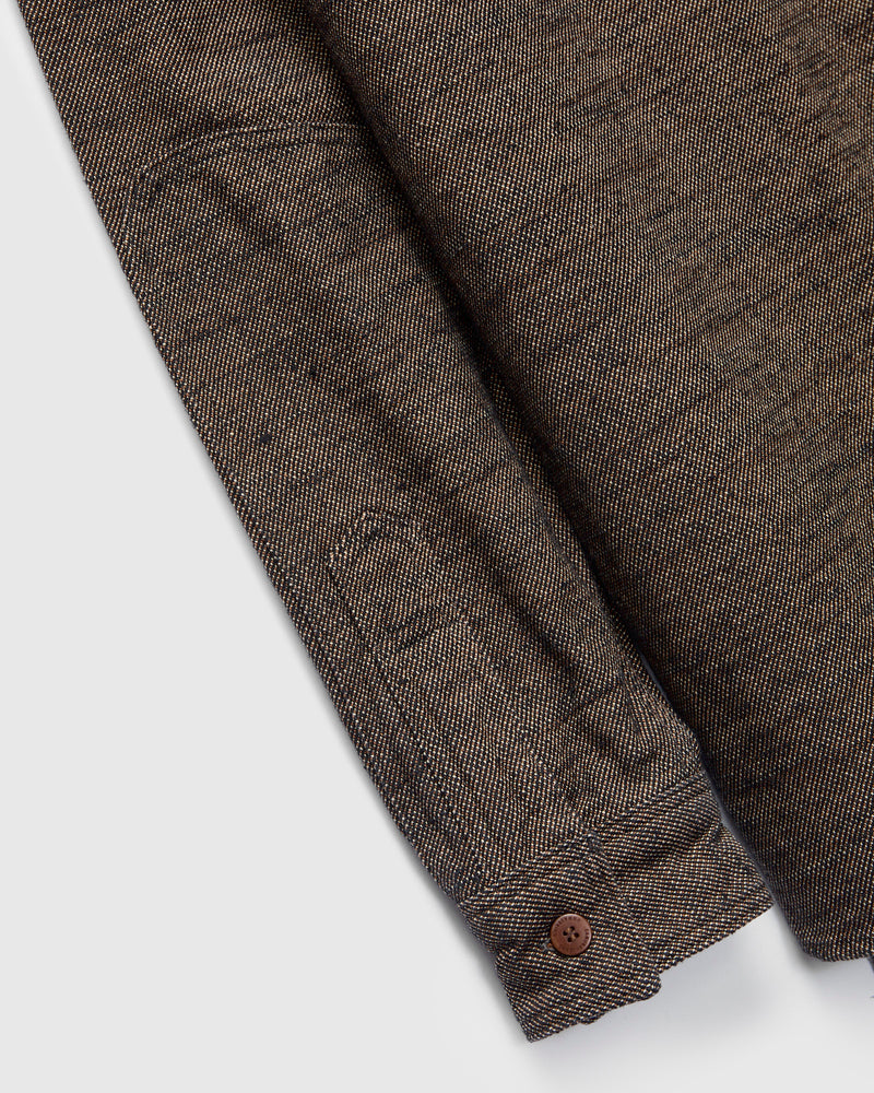 Elemental Flannel Workshirt in Brown Black