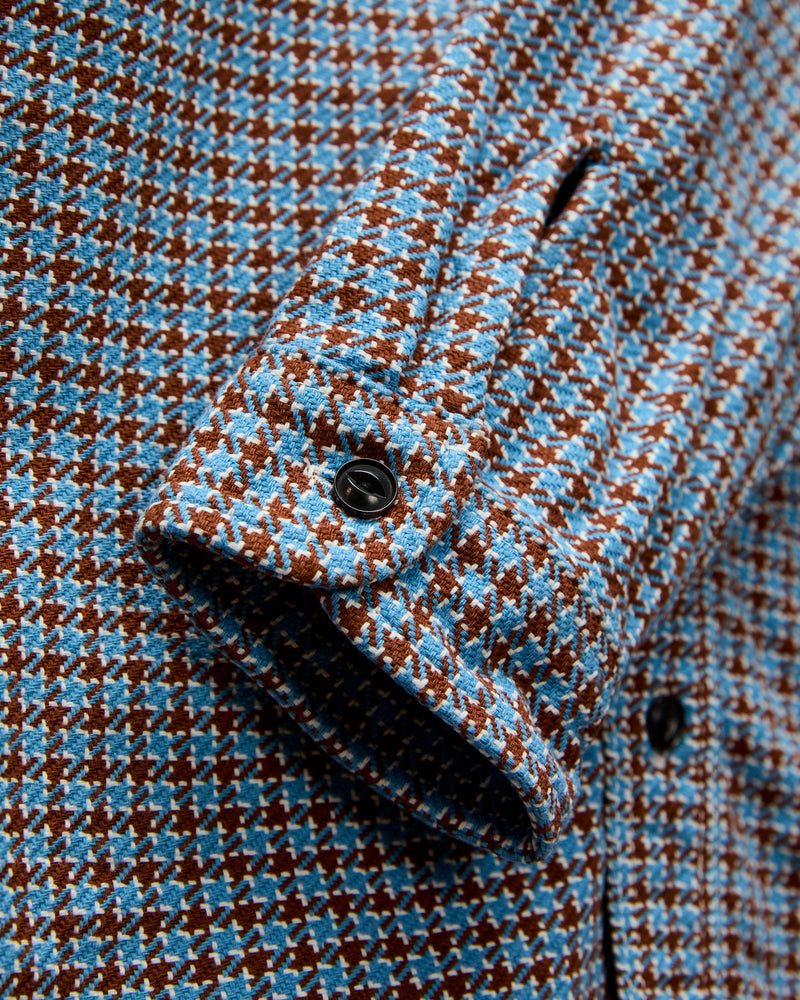 "Cheese Indigo" Heavyweight Flannel Shirt in Light Blue