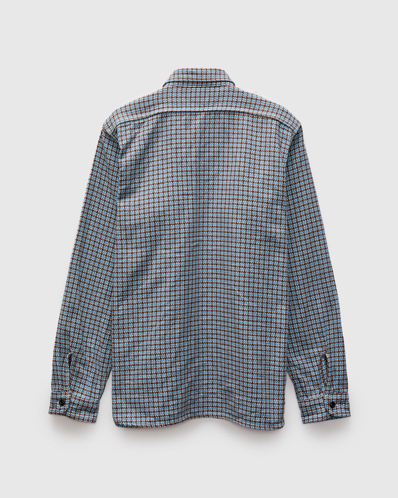"Cheese Indigo" Heavyweight Flannel Shirt in Light Blue