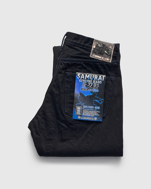 S0510XX-BOB "Aoki Tachikage" 15oz Black Blue Selvedge Denim - Regular Straight Fit