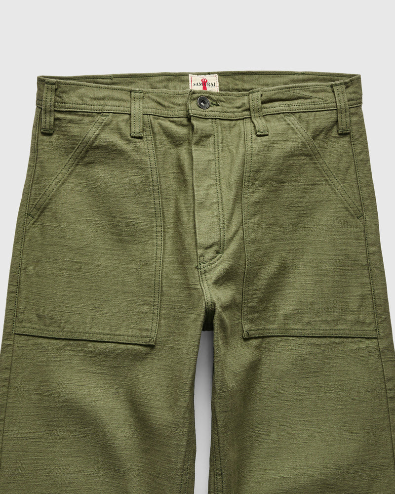 SJ52BP 15oz Heavyweight Selvedge Baker Pants in Olive