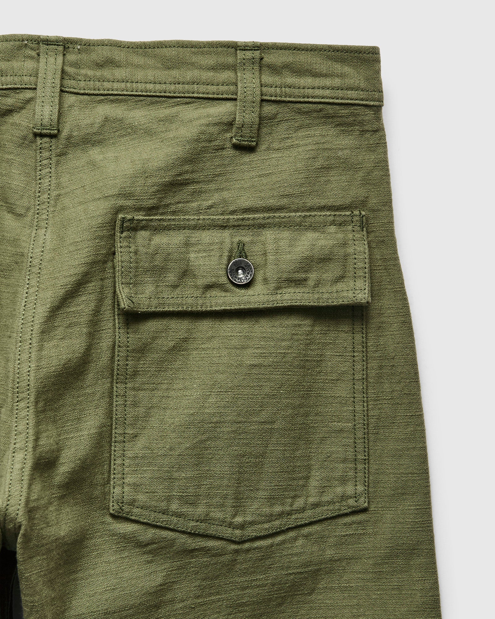 SJ52BP 15oz Heavyweight Selvedge Baker Pants in Olive – Blue Owl