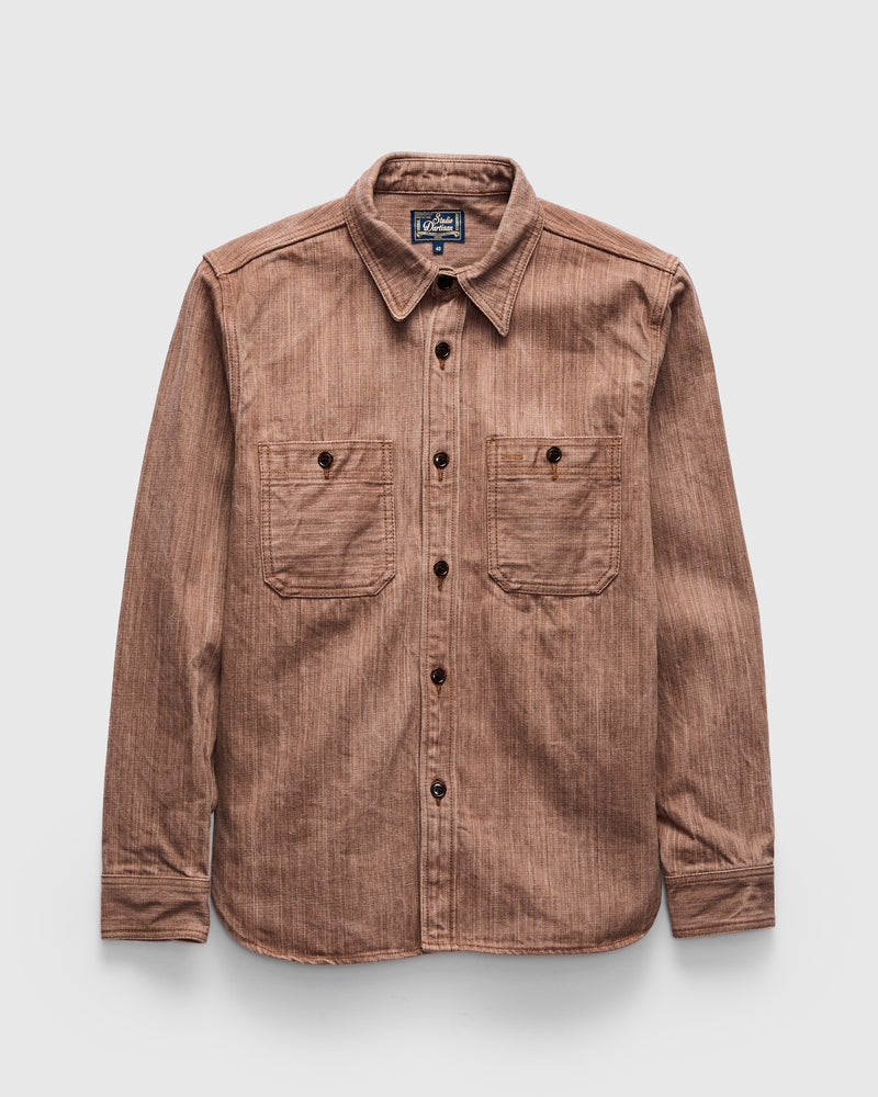 persimmon dress shirt Collared Persimmon Lyocell Wrap Top Persimmon Lyocell / 8