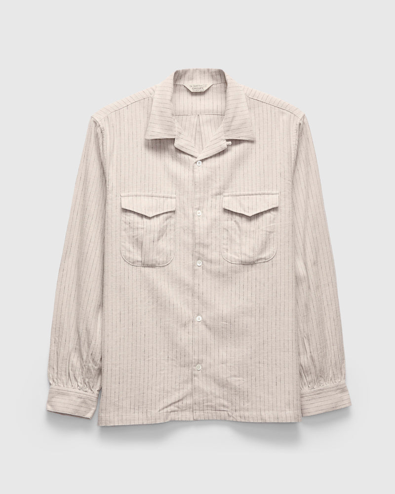 OR-5122 Striped Work Shirt in White