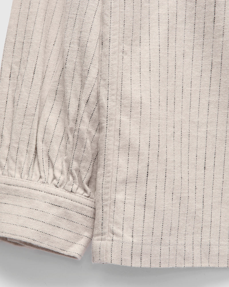 OR-5122 Striped Work Shirt in White