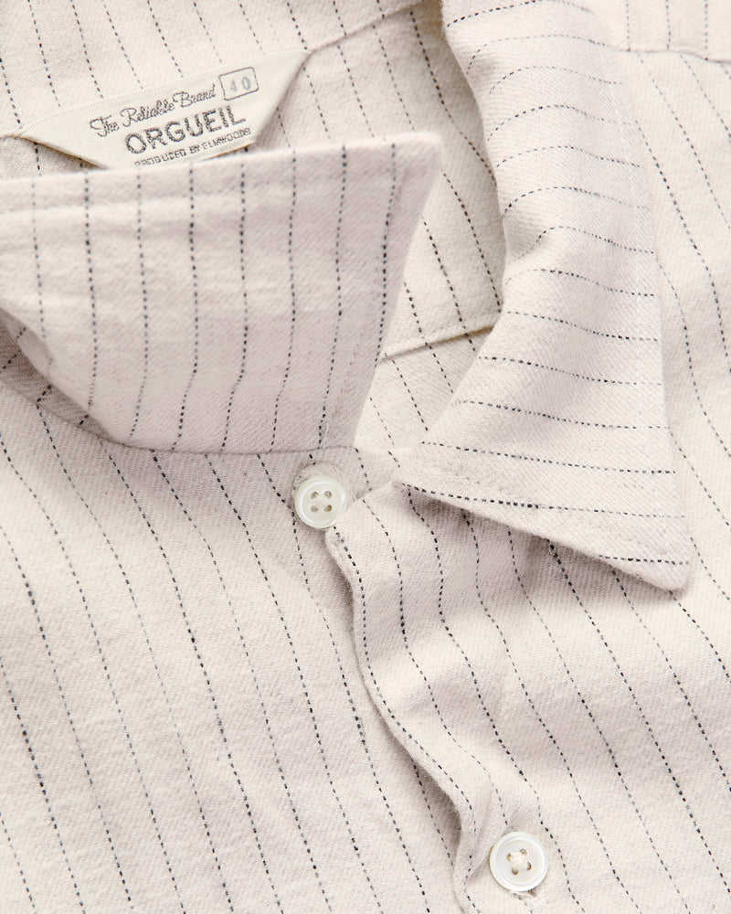 OR-5122 Striped Work Shirt in White