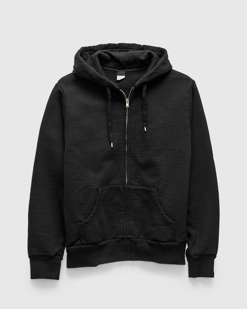 13.5oz Heavyweight Zip Hoodie in Black